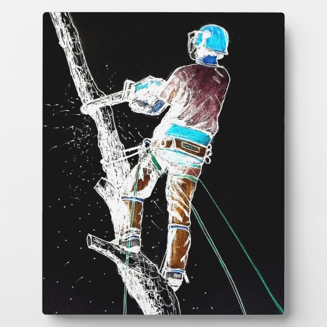 Electric  Tree Surgeon Arborist chainsaw Plaque (Front)