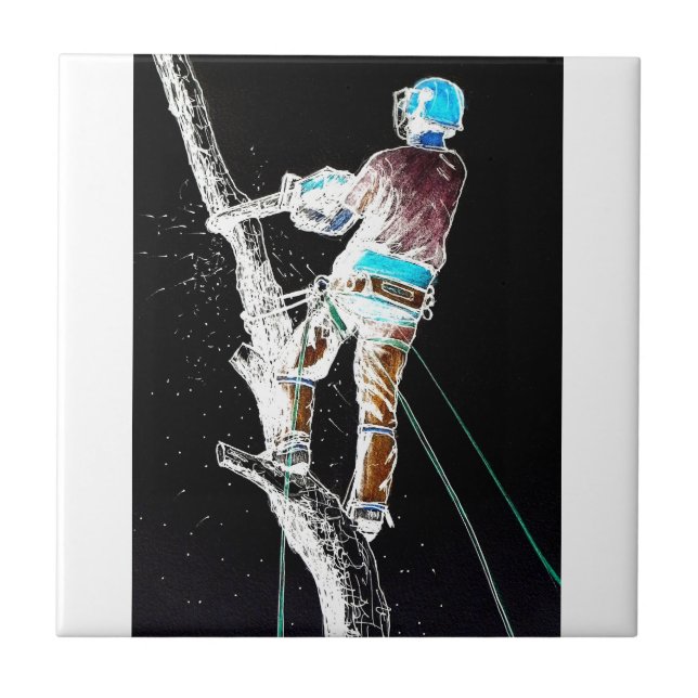 Electric  Tree Surgeon Arborist chainsaw Tile (Front)