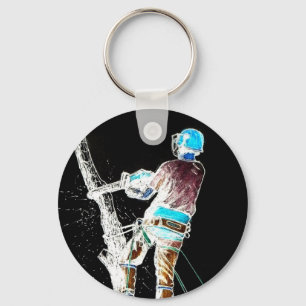 Electric Tree Surgeon Arborist christmas present Keychain