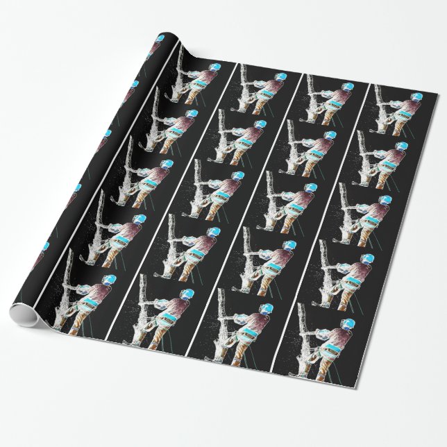 Electric Tree Surgeon Arborist christmas present Wrapping Paper (Unrolled)