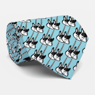 Electric Two Guitar Pattern Tie