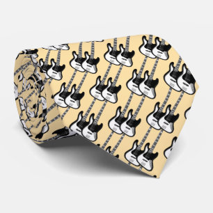 Electric Two Guitar Pattern  Tie
