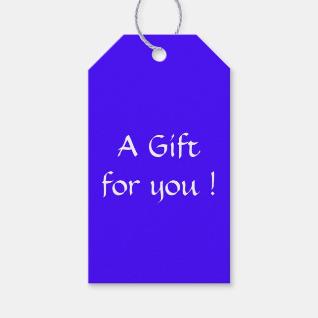 Electric Ultramarine Gift Tags (Front)