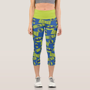 Electric Up Batman - The Dark Knight Pattern Capri Leggings