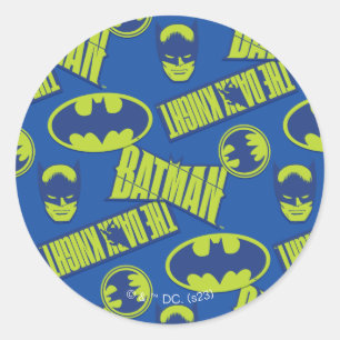 Electric Up Batman - The Dark Knight Pattern Classic Round Sticker