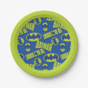 Electric Up Batman - The Dark Knight Pattern Paper Plate