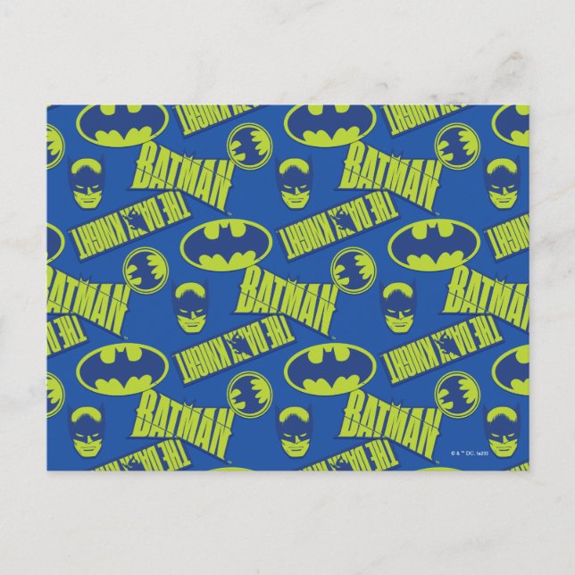 Electric Up Batman - The Dark Knight Pattern Postcard (Front)