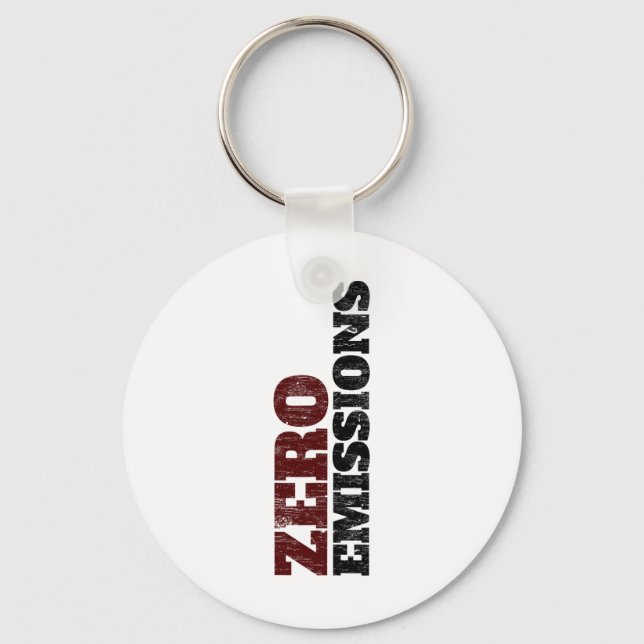 Electric Vehicle Zero Emissions Ev Car Driver Elec Keychain (Front)