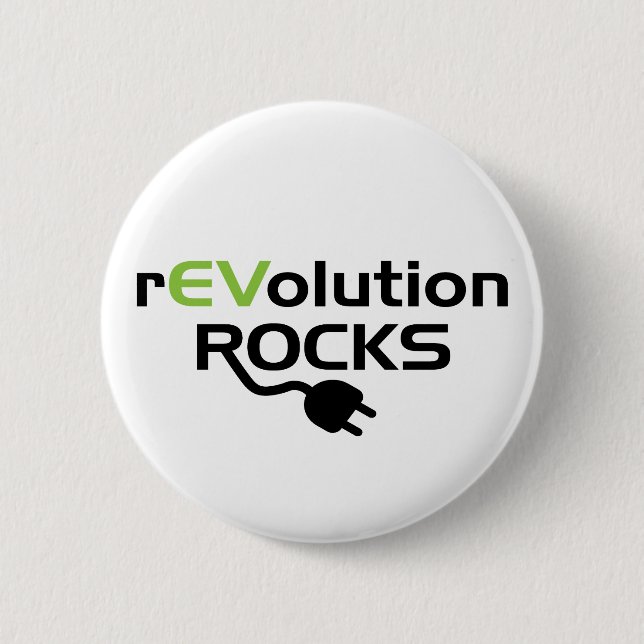 Electric Vehicles Rocks - EV 2 Inch Round Button (Front)
