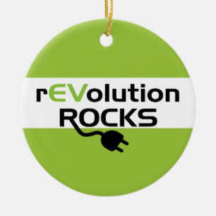Electric Vehicles Rocks - EV Ceramic Ornament