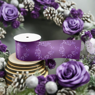 Electric Violet Rose Ribbon (Width: 3 Inches) Satin Ribbon