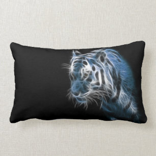 Electric White Tiger Lumbar Pillow