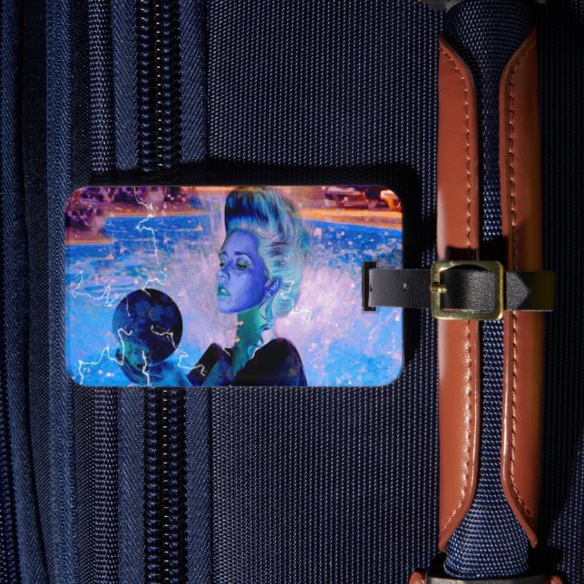 Electric witch luggage tag (Front Insitu 4)