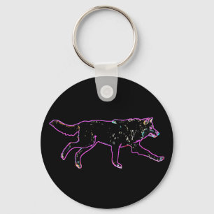 Electric Wolf Keychain