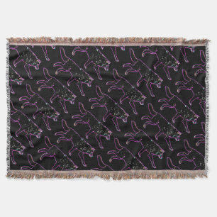 Electric Wolf Throw Blanket