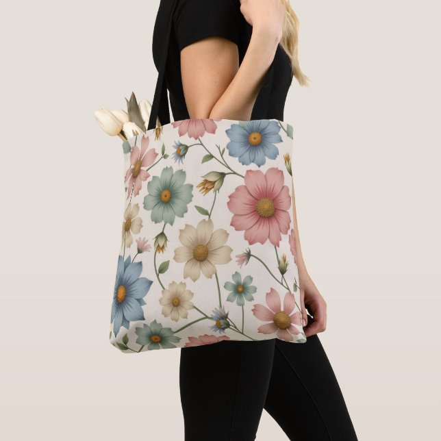Electric Works™ Floral Tote Bag (Close Up)