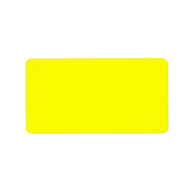 Electric Yellow Contemporary Colour Matching Label (Front)