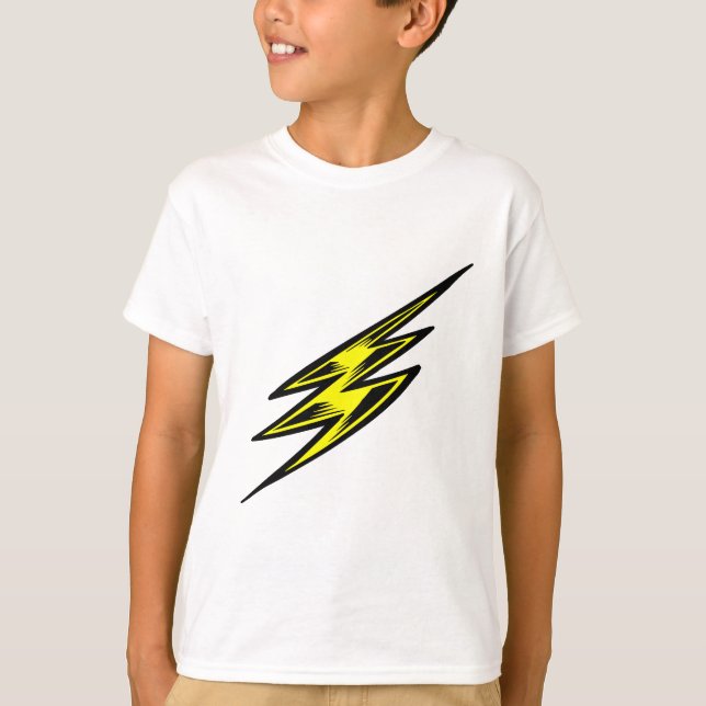 Electric Yellow Lightning Bolt T-Shirt (Front)