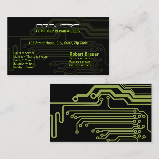 Electrical Circuit Board Business Card (Front/Back)