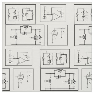 Electrical Circuits Fabric Material
