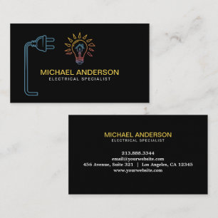 Electrical Contractor Electrician Professional Business Card