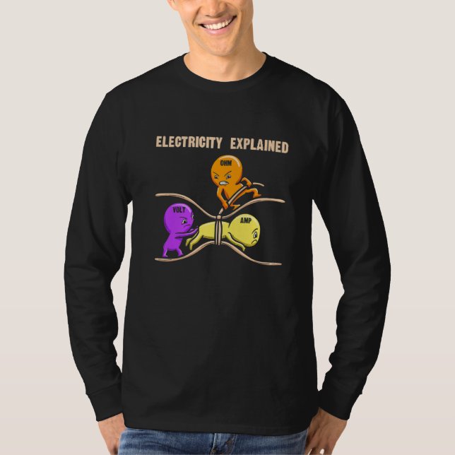 Electrical Diagram Electricity Explained Ohms Watt T-Shirt (Front)