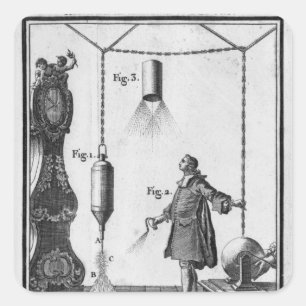 Electrical discharge of bodies square sticker