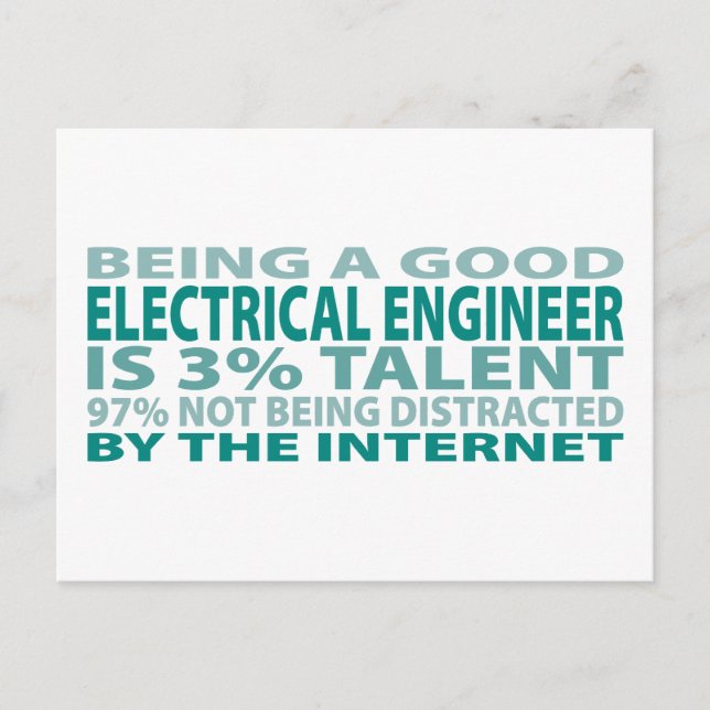 Electrical Engineer 3% Talent Postcard (Front)