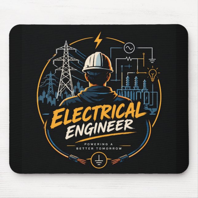 Electrical Engineer A Better Tomorrow Mouse Pad (Front)