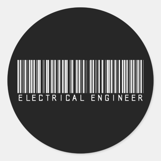 Electrical Engineer Bar Code Classic Round Sticker (Front)