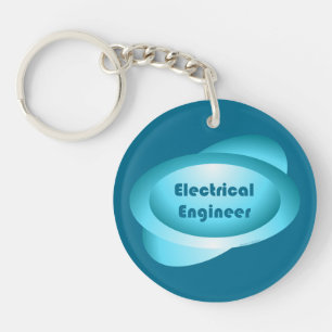 Electrical Engineer Blue Keychain