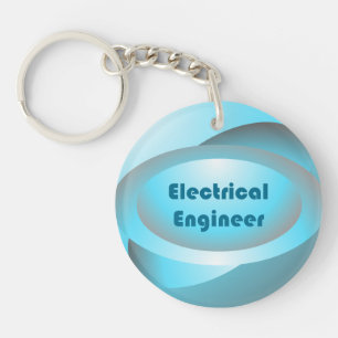 Electrical Engineer Blue Keychain