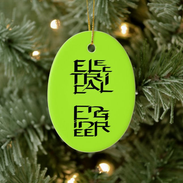 Electrical Engineer Character Ceramic Ornament (Tree)