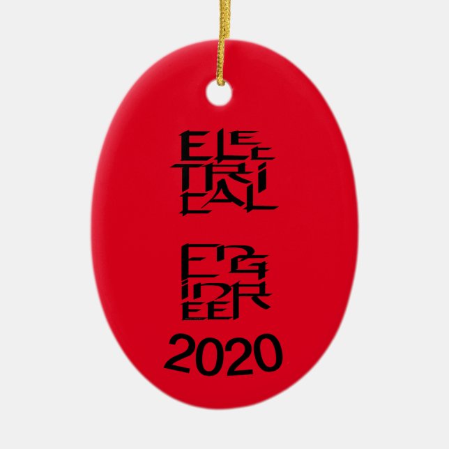Electrical Engineer Character Ceramic Ornament (Front)