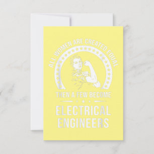 Electrical Engineer For Women Are Created Equal Thank You Card
