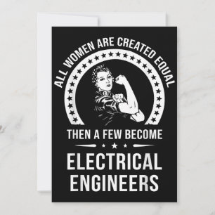 Electrical Engineer For Women Are Created Equal Thank You Card