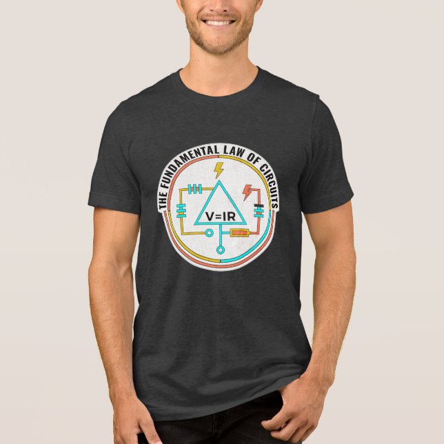 Electrical Engineer, Fundamental Law of Circuits Tri-Blend Shirt (Front)