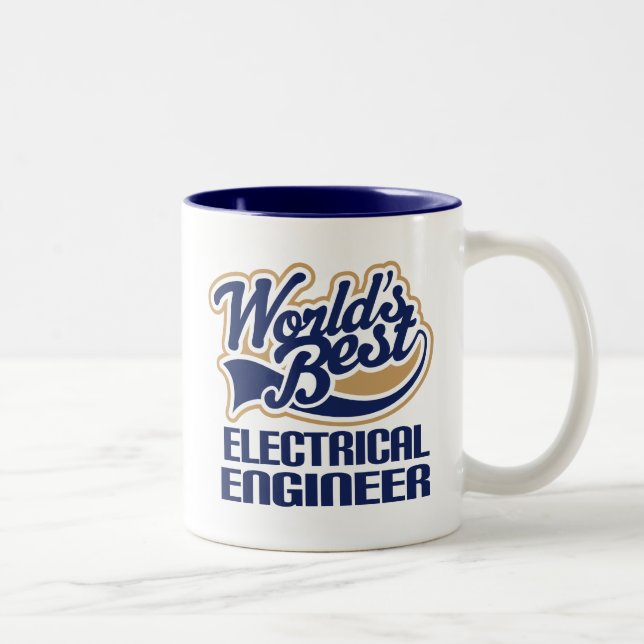 Electrical Engineer Gift (Worlds Best) Two-Tone Coffee Mug (Right)