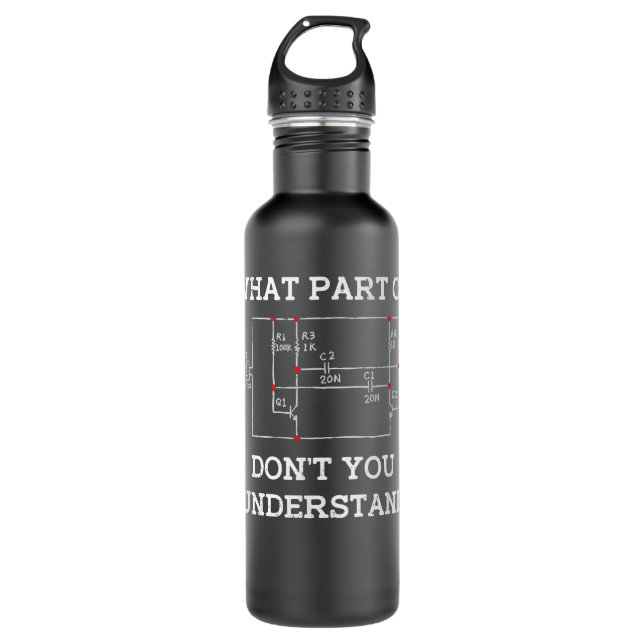 Electrical Engineer Gifts - Circuit Board Nerd  710 Ml Water Bottle (Front)