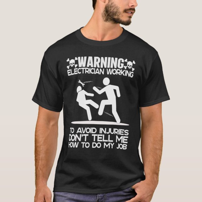 Electrical Engineer Industrial Lineman Crazy Elect T-Shirt (Front)
