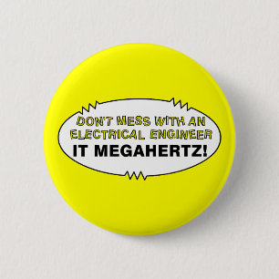 Electrical Engineer Megahertz Oval 2 Inch Round Button
