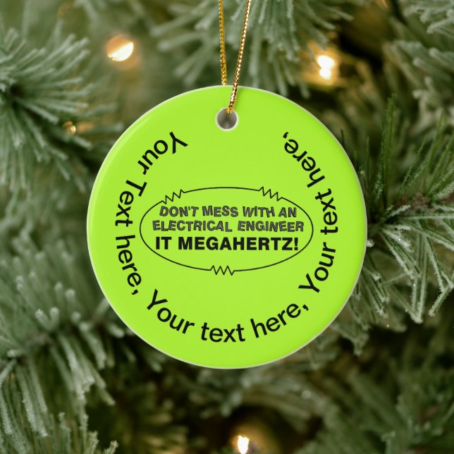 Electrical Engineer Megahertz Oval Ceramic Ornament (Tree)