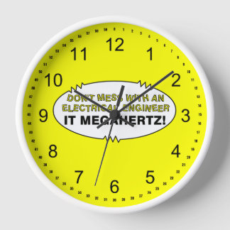 Electrical Engineer Megahertz Oval Clock