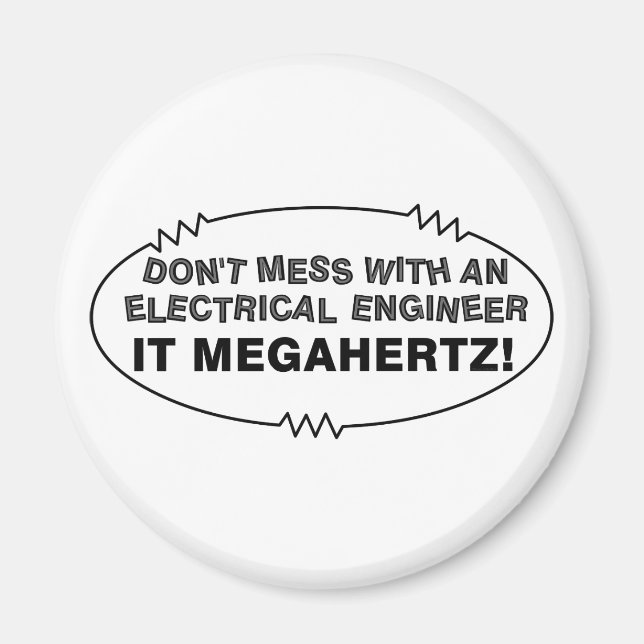 Electrical Engineer Megahertz Oval Magnet (Front)