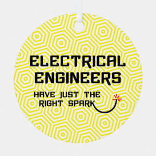 Electrical Engineer Right Spark Metal Ornament