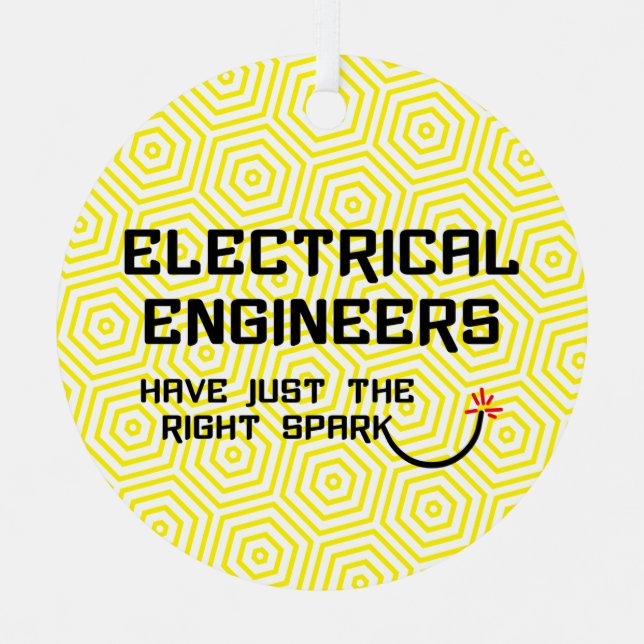 Electrical Engineer Right Spark Metal Ornament (Front)
