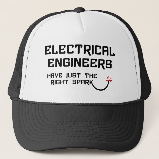 Electrical Engineer Right Spark Trucker Hat (Front)