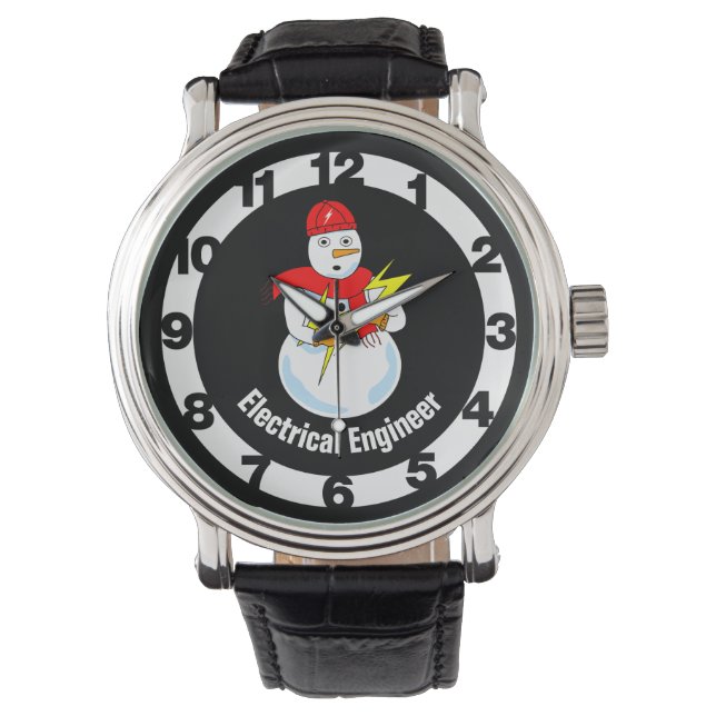 Electrical Engineer Snowman Watch (Front)