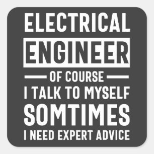Electrical engineer square sticker