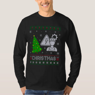 Electrical Engineer Xmas Tree Lighting Ugly Christ T-Shirt